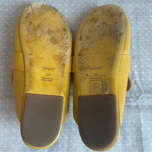 Marsell Girella Sabot Mule in Pollen Yellow Leather 38 - Picture 5 of 6